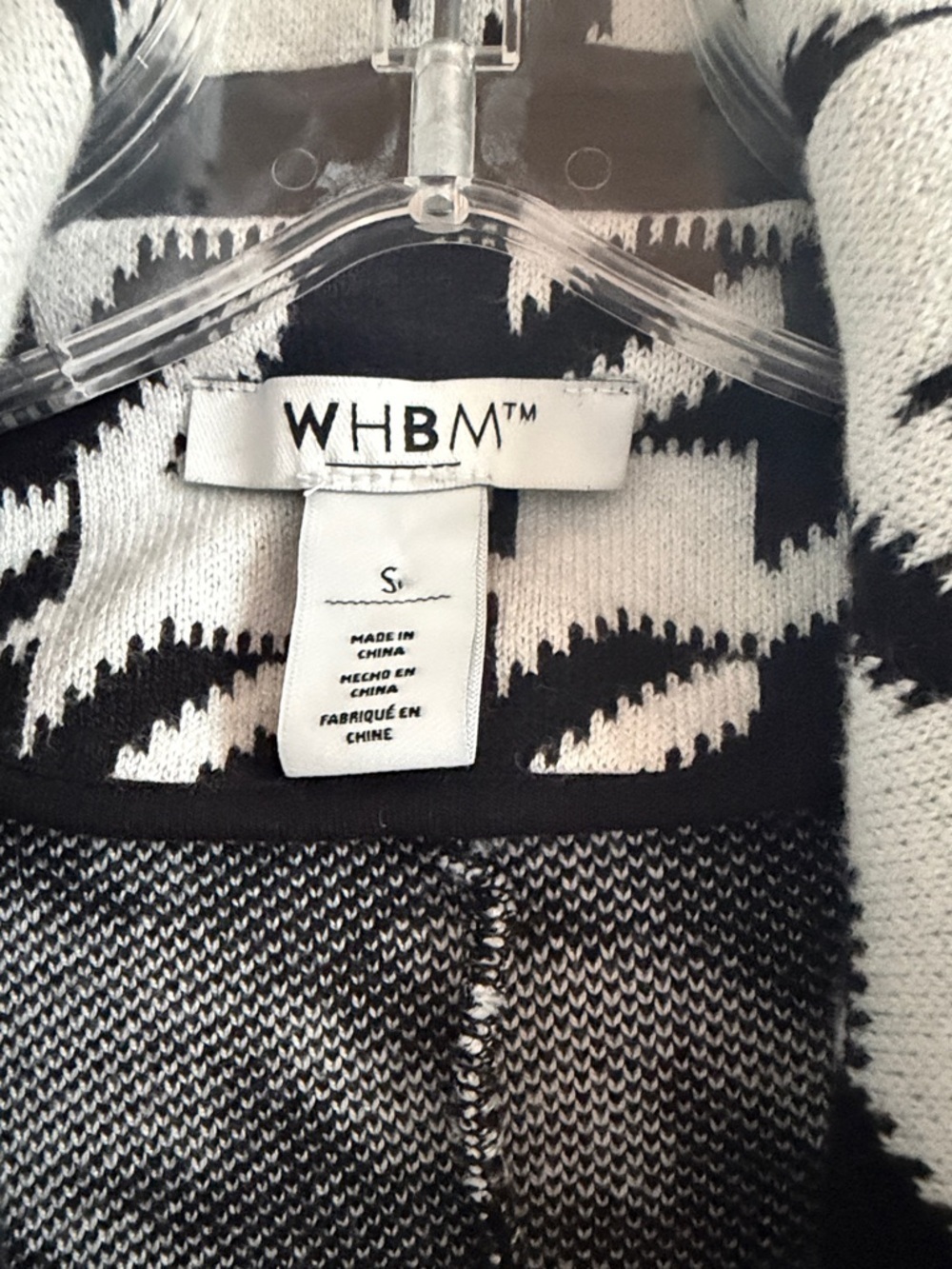 White House Black Market Black & White Houndstooth Double-Breasted Blazer Small - Picture 5 of 8